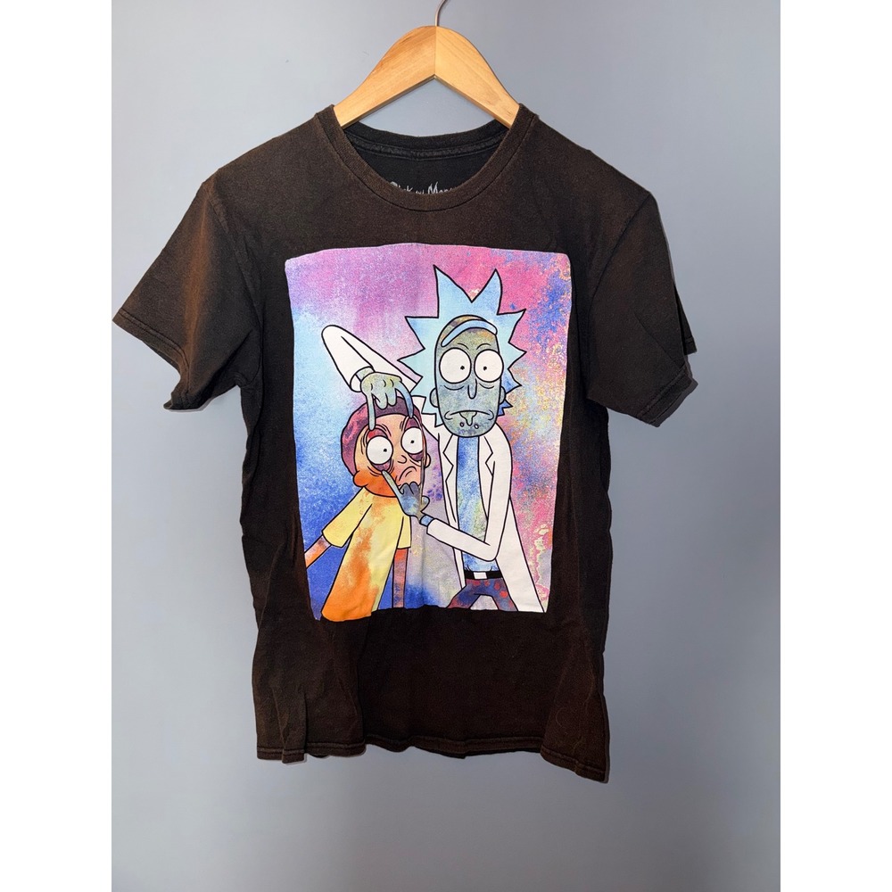 Rick and Morty Adult Swim Graphic T-Shirt Black Small Ripple Junction 2019